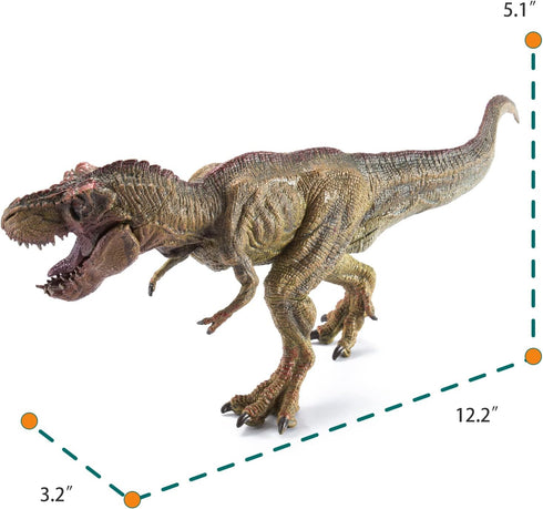 2Pcs Dinosaur Set, 15.7" Tyrannosaurus Rex and 12.2" Realistic T-rex, Educational Action Figures
