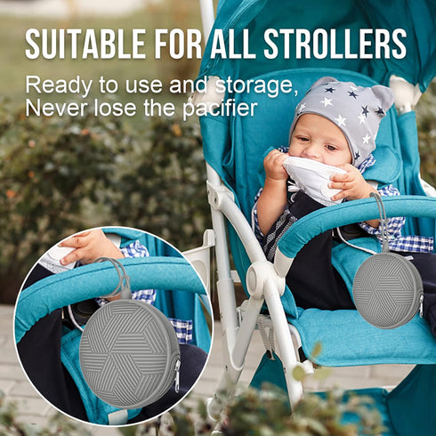 Smlpuame Pacifier Holder Case, BPA Free Portable Storage Container, Silicone Baby Pacifier Cover Pouch for Diaper Bag,