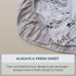Pobibaby - 2 Pack Premium Bassinet Sheets for Standard Bassinets, Ultra-Soft Jersey Knit, Stylish Floral Pattern