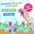 55pcs Mini Fidget Animal Squishy: Small Squishies Prizes, Party Favor Stress Balls Bulk, Dinosaur Sensory Squeeze Ball