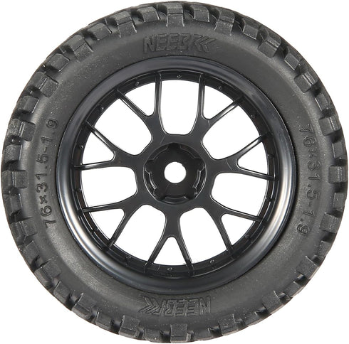 4PCS 76mm/2.99inch RC Rally Car Tyres 12mm Hex Hub Rubber Tires & Plastic Wheel Rims for 1/16 1/14 1/12 1/10 RC Touring Car On-Road Off Road Buggy(NOT Glued)