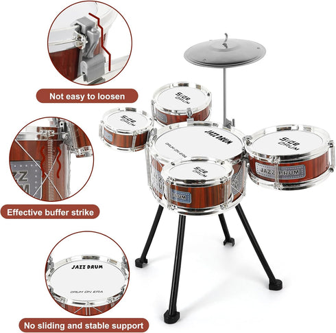 Set, 8 Set 1-3, 5-7 Kids Drum PCS Drum for Toddlers Kids Jazz Drums Ages Musical Instruments Toys for Beginner Boys