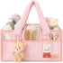 YOSING Cute and Playful Pink Diaper Caddy Organizer, 13 Compartments, Adjustable, Baby