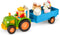 Battat Farm Toys for Toddlers, Lights & Sounds Toy Tractor, 7-Piece Pretend Play Set for Ages 18 Months+