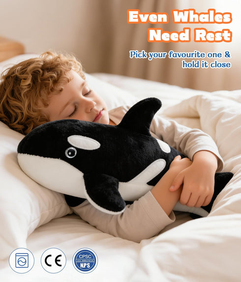 Animal,3PCS Set,Orca Tezituor Whale Stuffed Whales Plush Toys Whale,Beluga Whale,Blue Whale,Gifts for Kids Boys Girls
