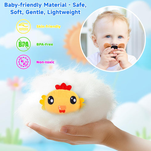 Auney 6-12 6-12 1 Baby Toys Months - Soft Barn with Stuffed Farm Animals, Rattles, Textures, Mirror, Play mat - Toddler