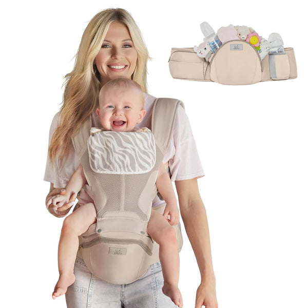 MOMTORY StowNGO Pro Baby Carrier, Safety-Certified 6-in-1 Baby Carrier Newborn to Toddler,