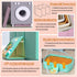 NARUNING Baby Foldable Children's Bathtub, Portable Non-Slip Shower Tray for Kids, Toddler Bath Tub with Drain Plug