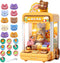 Bear Kids Claw Machine, Mini Candy Vending Grabber with Lights and Sound, Includes 10 Plush and 10 Mini Toys