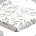 Hahafelt 4 Pack 52'' 28'' Boho Crib Sheets Pink Floral Green Leaf Designs Baby Fitted Crib Mattress Sheet for Girls x