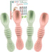 Silicone Baby Spoon Set - Baby Led Weaning Feeding Utensils, Gum Friendly, BPA & Phthalate Free