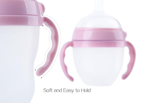 Compatible Baby Bottle Handle for Comotomo Bottles, 8 oz & 5 oz, 3 Count, Pink