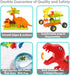 Kids Classic Brick Set Toys for 2-7 Year Old Boys, Dinosaurs, Cars, Figures, Educational Interactive DIY Toy