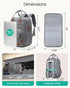 Backpack (26-36L), Qualyphant Extra Large Diaper Bag for Two Kids Twins - Expandable Baby Bag Dual Big Compartments