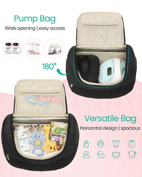 S1/S2 13" Backpack Qualyphant Breast Pump Bag for Spectra & Medela Insulated Cooler Bag, Laptop Sleeve, Diaper Bags