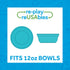 Re-Play 12 Oz. Toddler Bowls for Snack and Everyday Dining - Set of 4 Bowls with Lids - Dishwasher and Microwave Safe -