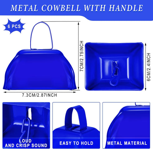 12 24 Inch Treela Pcs Collapsible Stadium Horn and Metal Cowbells Vuvuzela Horn Blow Plastic Trumpet Cow Bells