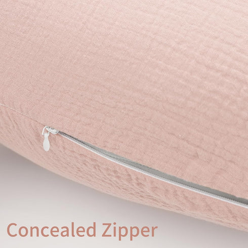 SWESEN Nursing Pillow Cover, Soft Removable Cover for Breastfeeding Pillows, Pillow Slipcover for Baby Boys and Girls