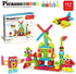 Picasso Toys 112pcs Hedgehog Blocks - STEM Building Tiles Set for Construction Learning, Creativity Beyond Imagination