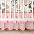 4-Piece Set Set Crib Bedding for Girls, Pink Baby Girl Bedding with Super Soft Crib Skirt, Reversible Baby Quilt, Crib