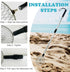 Hlimior 6Pcs Beach Sand Sifter, Adjustable Shark Teeth Sifter Shell Shovel Rock Scooper with Shell Collecting Bag