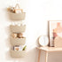 4-Tier Dahey Over The Door Hanging Basket Woven Boho Wall Mounted Storage Organizer with Hooks for Bedroom Nursery