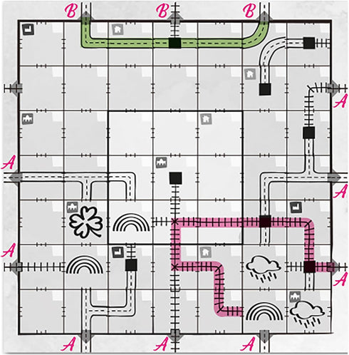 Railroad Ink Challenge: Arcade Expansion Pink - Add to Any Base Game for 1 to 6 Players, Ages 8 and Up