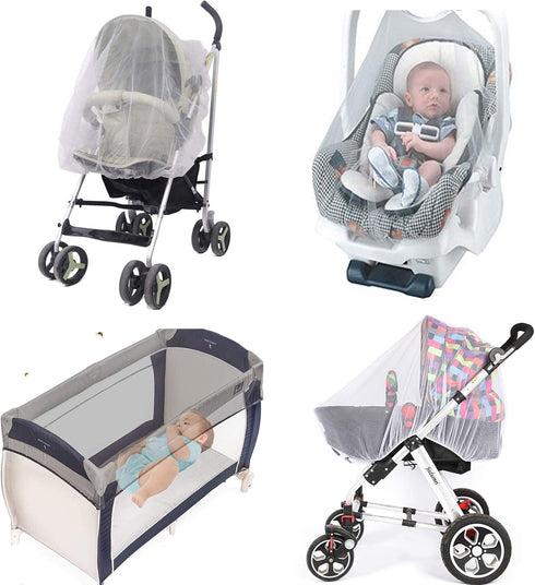 No-See-Ums Mosquito Net for Stroller, Universal Size Bug Net, Breathable Mesh, Available in Grey or Coffee