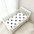 CZXW 52" 28" Polka Dots Black White Crib Sheets Fitted x Natural Cotton Soft & Breathable for Baby Crib Mattress