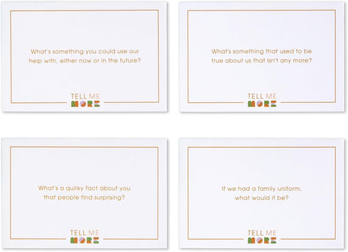 52 Communication Tell Me More: Family Edition - A Family Conversation Starter Game of Questions to Foster and Deepen
