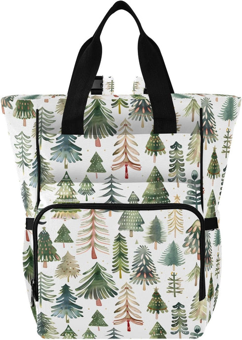 SUABO Tree Watercolor Pattern Baby Diaper Bag Backpack Large Bag Waterproof Travel Diaper