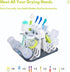 CAREBABYMORE 5pcs Countertop High Capacity Drying Rack with Brushes, Deluxe Drying Rack, Universal Drying Station, Baby