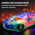 Light Up Transparent Car Toy - Interactive Electric Car Toy for Kids with Music, LED, and Colorful Moving Gears