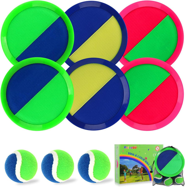 Toss and Catch Ball Game – 8inch Catch Ball Racket for Kids and Adults, Outdoor Toy for Backyard Play