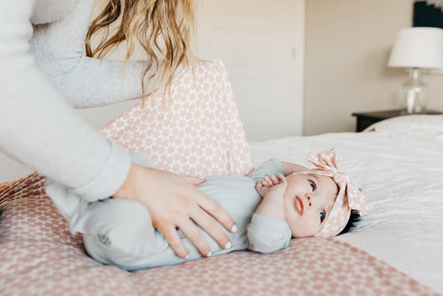 Star-Patterned Large Knit Baby Swaddle Blanket by Copper Pearl