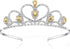 Lovelyshop Colorful Gems Silver Rhinestone Tiara for Kids, Birthday Princess Crown