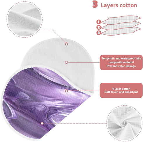 YETTASBIN Liquid Marble Muslin Baby Burp Cloth, Super Soft Absorbent Cotton Burp Rag Baby Bibs Feeding Cloth