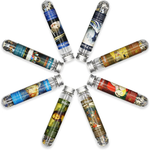 Mini Jigsaw Puzzles for Adults - 234 Pieces Small Test Tube Puzzle, Challenging Micro Puzzle (8 Pack-3)