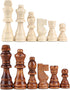 62 Pieces Wooden Checker Pieces & Chess Pieces 2 in 1 Chess Game Set Board Games Accessories Classic Wooden Chess Game Set in 2 Styles and 2 Colors