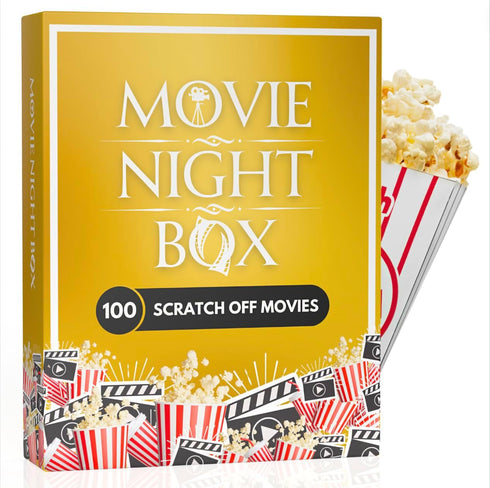 Movie Night Box: Top 100 Scratch-Off Movies & Hidden Gems, Perfect Entertainment for Couples and Families