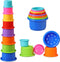 Educational Stacking Cups Baby Toy Set, 8-Pc Stackable Cups with Number Rainbow Nesting for Babies 6-12 Months