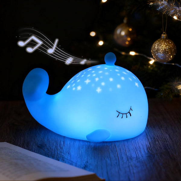 Cute Night Light Gifts for Kids, 7 Colors Blue Whale Toys Cute