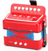 Tosnail Kids Accordion Toy - 10 Keys Buttons Control Mini Musical Instruments for Children - Red