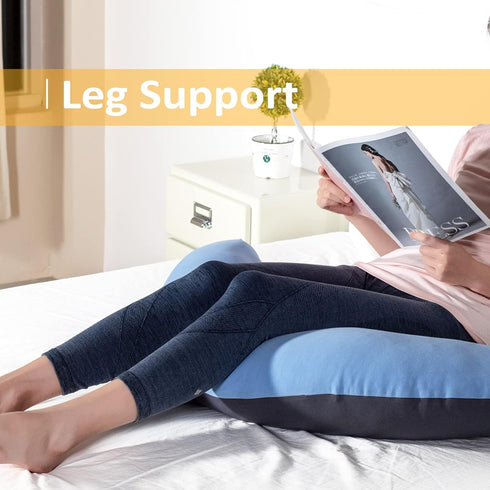 43" BYRIVER Long C Shaped Body Pillow for Adults Men Women, Side Sleeper Pillow for Neck Shoulder Back Pain Relief