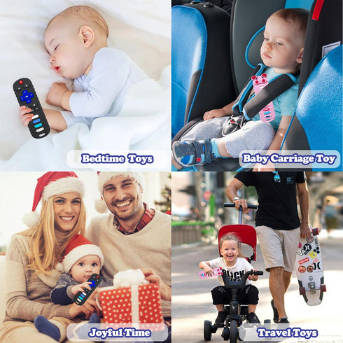 2-Pack Silicone Baby Teething Toys, TV Remote Shape Teethers for Infants, Chew Toys for Toddlers