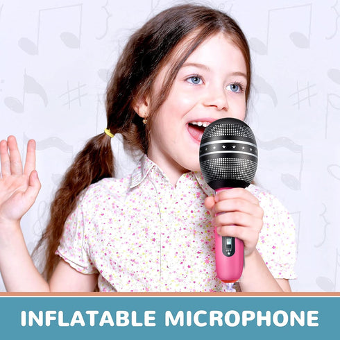 Zhanmai 12 Pieces Inflatable Microphones, Blow Up Microphone Props for Musical Concert Themed Party Decoration