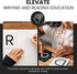 Set 3.5"x2.8" Montessori Sandpaper Letters | Black & White Lowercase Tactile Letter Cards | Alphabet Sensory Learning