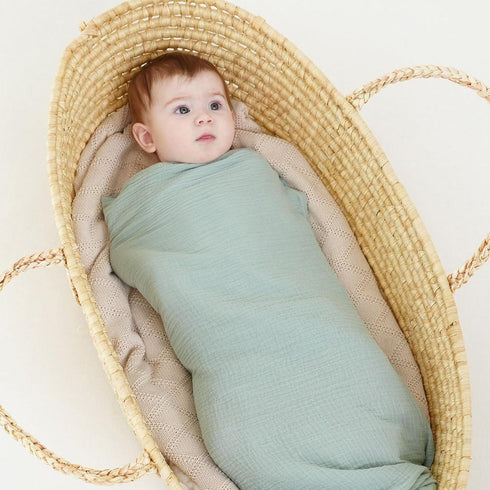 2 Pack 100% 40 40 Inches, Muslin Swaddle Blankets for Newborns, Cotton Receiving Blankets, Soft and Breathable Baby