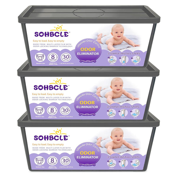 SOHBCLE Refills Compatible with Genie Easy Roll Signature Diaper Pail and Platinum Diaper