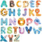 Jumbo Magnetic Letters Colorful ABC Alphabet Animal Shape Toys - Large Uppercase Refrigerator Fridge Magnets, Preschool